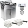 Royal Catering Dviguba dviejų kamerų gruzdintuvė su spintele 400V - 2x10L