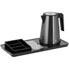 Royal Catering Viešbučio pasveikinimo rinkinys, elektrinis virdulys su padėklu, 1,2 l, 1800 W, juodas
