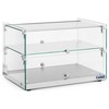 Royal Catering Konditerijos bufeto vitrina tortams, desertams, bandeliams, stiklinė, 2 lentynos, 50 l