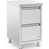 Royal Catering Laisvai pastatoma maitinimo spinta su 2 stalčiais, PLIENAS, 50 x 60 x 87 cm