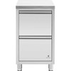 Royal Catering Laisvai pastatoma maitinimo spinta su 2 stalčiais, PLIENAS, 50 x 60 x 87 cm
