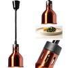 Royal Catering Infraraudonųjų spindulių IR šildymo lempa indams, pakabinama, žalvario, skersmens. 17,5 cm 250 W
