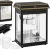 Royal Catering Retro kukurūzų spragėsių aparatas TEFLON 1600 W 5-6kg/h - juodas ir auksinis
