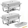 Royal Catering Buffet bain-marie maisto šildytuvas pastai GN 1/1 7,5 l PLIENAS - rinkinyje 2 vnt.