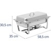 Royal Catering Buffet bain-marie maisto šildytuvas pastai GN 1/1 7,5 l PLIENAS - rinkinyje 2 vnt.