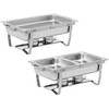 Royal Catering Buffet bain-marie maisto šildytuvas pastai GN 1/1 7,5 l PLIENAS - rinkinyje 2 vnt.