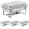 Royal Catering Buffet bain-marie maisto šildytuvas pastai GN 1/1 7,5 l PLIENAS - rinkinyje 4 vnt.