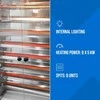 Royal Catering Dujinė kepsninė 40 vištų, 8 iešmeliai, propanas-butanas, 40 kW