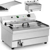 Gruzdintuvė Royal Catering Spurgų keptuvė žuviai ir traškučiams su nusausintuvu 9000 W 30 l 400 V