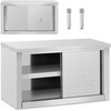 Royal Catering Maitinimo sieninė spinta su stumdomomis durimis PLIENAS 120 kg 90 x 40 x 50 cm