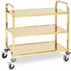 Royal Catering Maitinimo padavėjo serviravimo vežimėlis 3 lentynos 89,5 x 49,5 cm iki 240 kg - auksinis