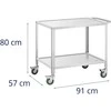 Royal Catering Maitinimo serviravimo vežimėlis 2 lentynos 80 x 57 cm iki 100 kg