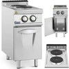 Viryklė Royal Catering Atskirai pastatoma elektrinė virtuvė su spintele 2 kaitvietės 5,2 kW 400 V