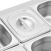 Royal Catering Vitrinos stovas 8 x GN 1/6 maitinimo konteineriams + konteineriams su dangteliais