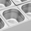 Royal Catering Vitrinos stovas 8 x GN 1/6 maitinimo konteineriams + konteineriams su dangteliais