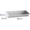 Royal Catering Vonios konteinerio padėklas bulvytėms iš nerūdijančio plieno 80 x 30 cm