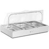 Royal Catering Pusryčių švediško stalo vitrinos su ritininiu dangteliu 3x GN 1/3 3x 2,6 l