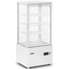 Šaldytuvas Royal Catering Šaldytuvo vitrina, stiklinė, 4 lygių, 78 l - balta