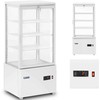 Šaldytuvas Royal Catering Šaldytuvo vitrina, stiklinė, 4 lygių, 78 l - balta