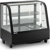 Royal Catering Šaldytuvo vitrina, stiklinė, 3 lygių, 100 l - juoda