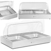 Royal Catering Pusryčių švediško stalo vitrina su ritininiu dangčiu 2x GN 1/2 2x 4 l