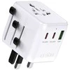 SBS Travel Adapteris 2xUSB-C 1xUSB-A Universal - Baltas