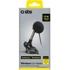 Telescopic telefono laikiklis su belaidžiu įkrovimu SBS TESUPPMAG15WLONGARM with suction cup, compatible with MagSafe - juodas