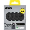 SBS universalus lokatorius „Track My Dual“ 4 vnt. rinkinys - juodas