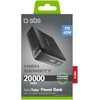 SBS HD 65W 20000mAh USB-C Power Bank with LCD Ekranas - Juodas