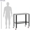 Stamos Germany Mobilus surinkimo suvirinimo stalas su lentyna iki 544kg, 91x46cm