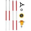 Steinberg Systems Mini prizminis geodezinis tolimačio veidrodis su stulpu ir pagrindo sidabrine danga sk. 3,6 cm 1,26 m
