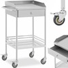 Steinberg Systems Plieninis viešbučio paslaugų vežimėlis, 2 lentynos, stalčius, 62 x 82 x 46 cm