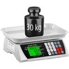Virtuvinės svarstyklės Steinberg Systems Skaičiavimo bakalėjos svarstyklės su atmintimi ir vienetų skaičiavimo funkcija SBS-PW-301CA 30kg / 1g