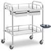 Steinberg Systems Laboratorinis kosmetinis gydymo vežimėlis pagamintas iš plieno, 2 lentynos, 2 stalčiai, 65 x 60 x 86 cm, 20 kg