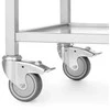 Suvirintas, mobilus, 2 lentynų maitinimo maitinimo vežimėlis iki 100 kg - Hendi 816691