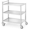 Suvirintas, mobilus, 3 lentynų maitinimo maitinimo vežimėlis iki 240 kg - Hendi 810224