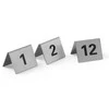 Tabliczka informacyjna NUMER STOLIKA 1-12 nerūdijantis plienas komplektas 12szt. - Hendi 663844