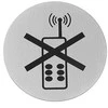 Lipnus informacinis ženklas TELEFONŲ NAUDOJIMAS, nerūdijantis plienas, sk. 75 mm - Hendi 663653