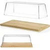 Bambuko vitrininis padėklas furšetui su dangteliu 320 x 160 x 110 mm - Hendi 523841