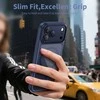 „Tech-Protect Magpeak Magsafe CC“ dėklas, skirtas „iPhone 17 Pro Max“ – skaidrus tamsiai mėlynas Mėlyna