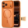 „Tech-Protect Magpeak Magsafe CC“ dėklas, skirtas „iPhone 17 Pro“ – permatomas oranžinis