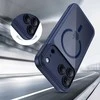 „Tech-Protect Magpeak Magsafe CC“ dėklas, skirtas „iPhone 17 Pro“ – skaidrus tamsiai mėlynas Mėlyna