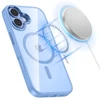 „Tech-Protect MagMat MagSafe“ dėklas, skirtas „iPhone 17“ – permatomas Mėlyna