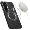 Dėklas Tech-Protect ION Carbon MagSafe Samsung Galaxy S26 juodos spalvos/sidabro spalvos