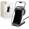 Tech Protect 3 viename indukcinis įkroviklis išmaniesiems telefonams ir „Apple Watch“ ausinėms, 15 W, juodas