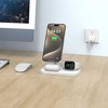Tech Protect 3 viename belaidis įkroviklis su išmaniojo telefono laikikliu, skirtas „Apple Watch AirPods MagSafe“ – baltas