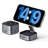 Ugreen W526 3in1 MagSafe / Qi indukcinis telefono / ausinių įkroviklis su USB-C prievadu - juodos spalvos
