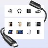 Garso adapteris Ugreen 2in1 USB-C į 2xUSB-C (garsas + įkrovimas) - juodas