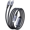 Ugreen 2in1 USB-C Cable - 2xUSB-C PD 140W 2m - Juodas
