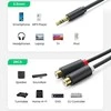 UGREEN AV109 kabelis 3.5 mm kištukas - 2xRCA (Cinch) lizdai 25cm